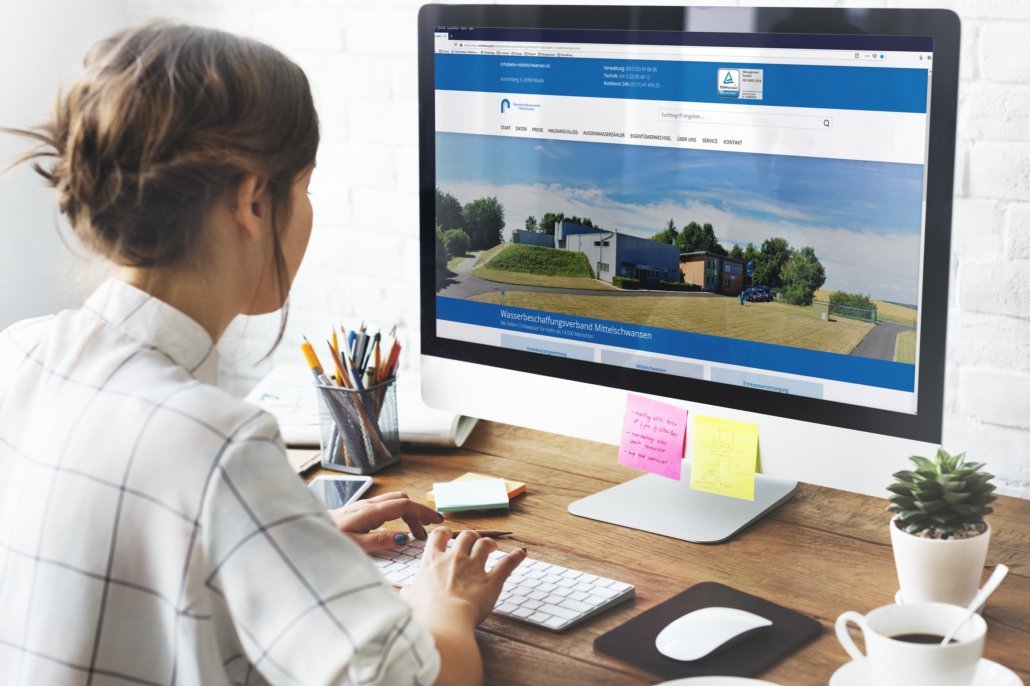 Desktop Ansicht der Website WBV-Mittelschwansen